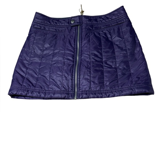 Dresses & Skirts - Athleta Insulated Quilted Mini Skirt Women’s Size 8 Purple Zip Front Active